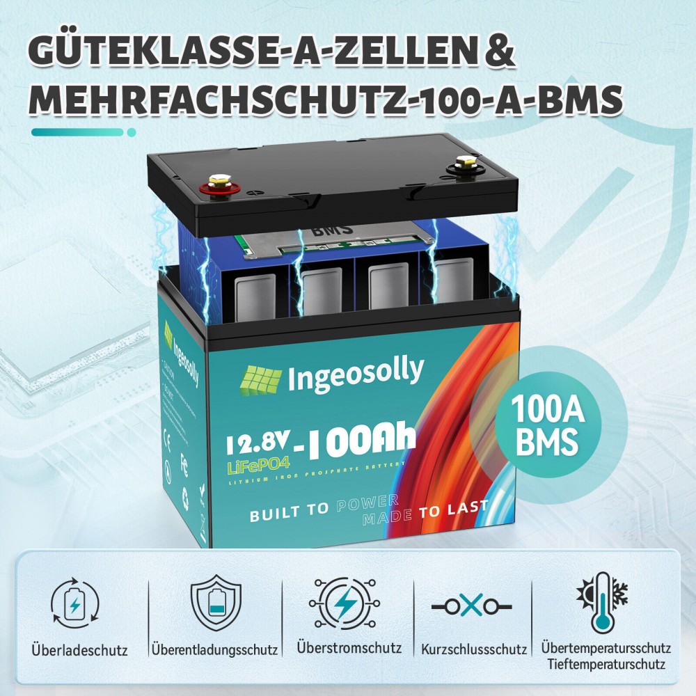 Акумулятор Lngeosolly LiFEPO4 12,8V 100Ah