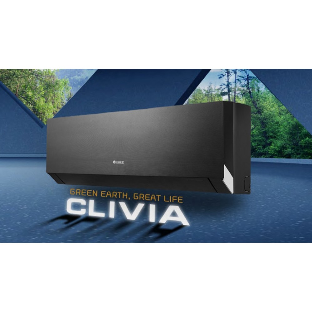 Кондиціонер GREE GWH12AUCXB-K6DNA1A BLACK Clivia - інверторний, (R-32),-25°C
