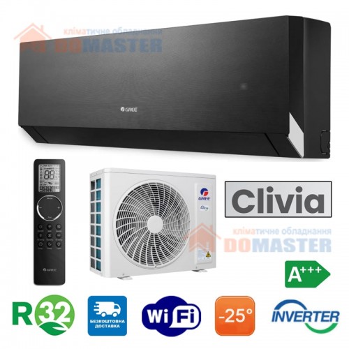 Кондиционер Gree Clivia GWH18AUDXD-K6DNA1A BLACK, инверторный, до 50 кв. м