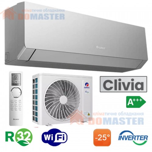 Кондиціонер Gree Clivia GWH24AUDXF-K6DNA2A, інверторний, до 70 кв. м