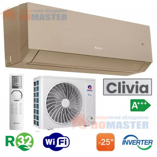 Кондиционер Gree Clivia GWH09AUCXB-K6DNA1A Gold, инверторный, до 25 кв. м