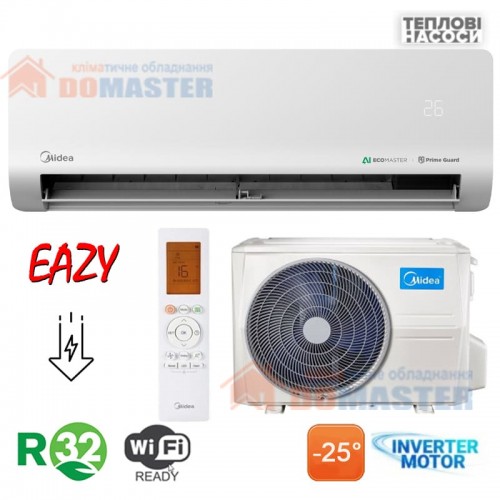 Кондиционер Midea Eazy MSEZ-09HRFN8-I/MSEZ-09HRFN8-O, инверторный, до 25 кв. м