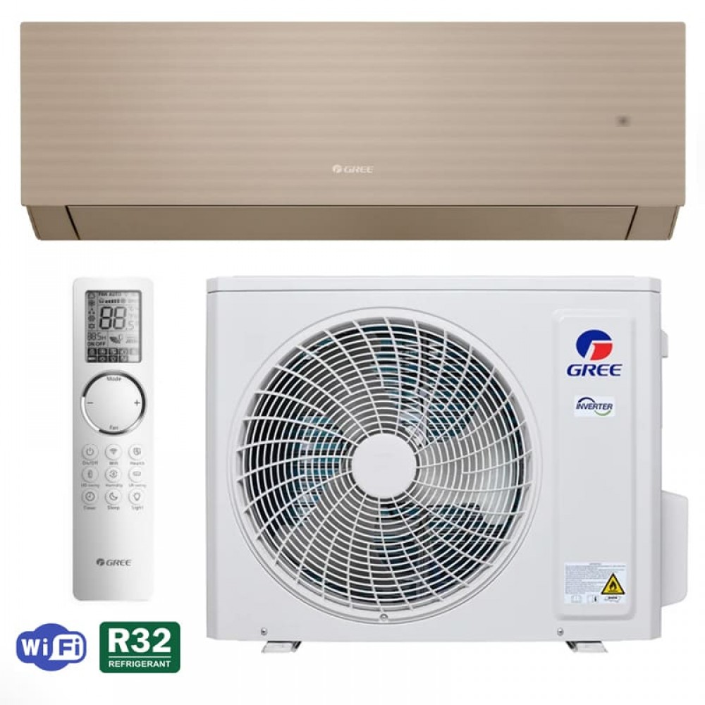Кондиционер Gree Clivia GWH12AUCXB-K6DNA1A Gold, инверторный, до 35 кв. м