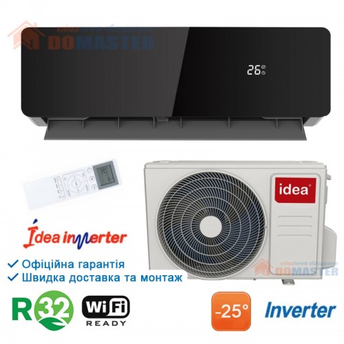 Кондиционер Idea Artist IPA-12HRART-FN8 BLACK, инверторный, до 35 кв. м