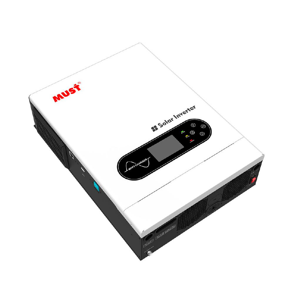 Гібридний інвертор MUST PV18-6048ECO. 6000W, 48V, струм заряду 100A, 170-280V, MPPT (100А, 60-360 Vdc), 318×454×122.5 мм. 9 кг.