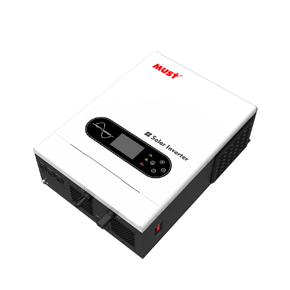 Гібридний інвертор MUST PV18-6048ECO. 6000W, 48V, струм заряду 100A, 170-280V, MPPT (100А, 60-360 Vdc), 318×454×122.5 мм. 9 кг.