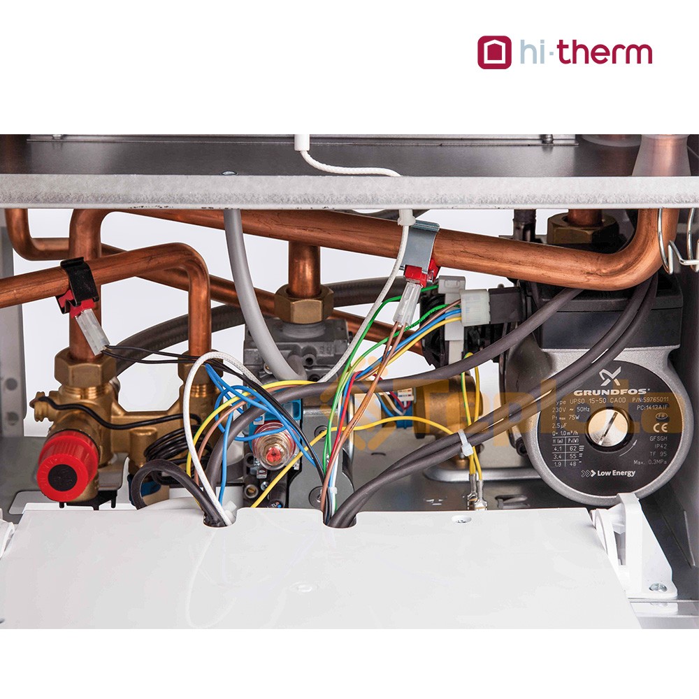 Газовий котел турбований Hi-Therm OPTIMUS 24 кВт з мідним теплоносієм та трубою