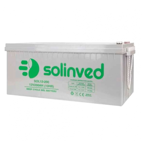 Акумулятор гелевий 200 Ah (ампер-годин) SOLINVED 200-12 12V GEL Grey Q1/48