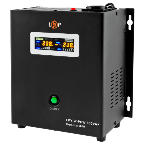 ДБЖ з правильною синусоїдою LogicPower LPY-W-PSW-800VA-560Вт-5A/15A