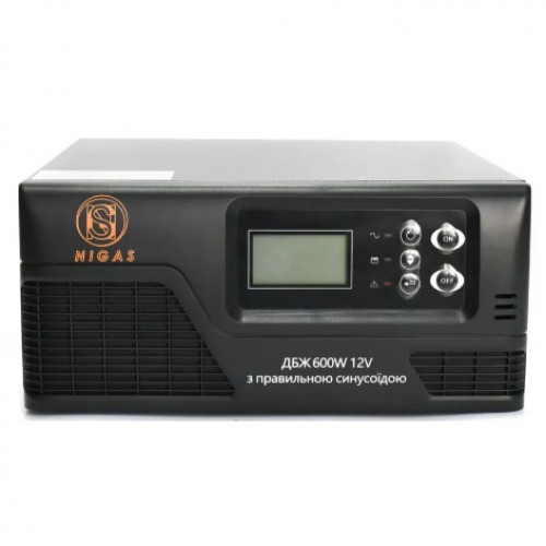 ДБЖ з правильною синусоїдою NIGAS NGS-0612 600W, 12V