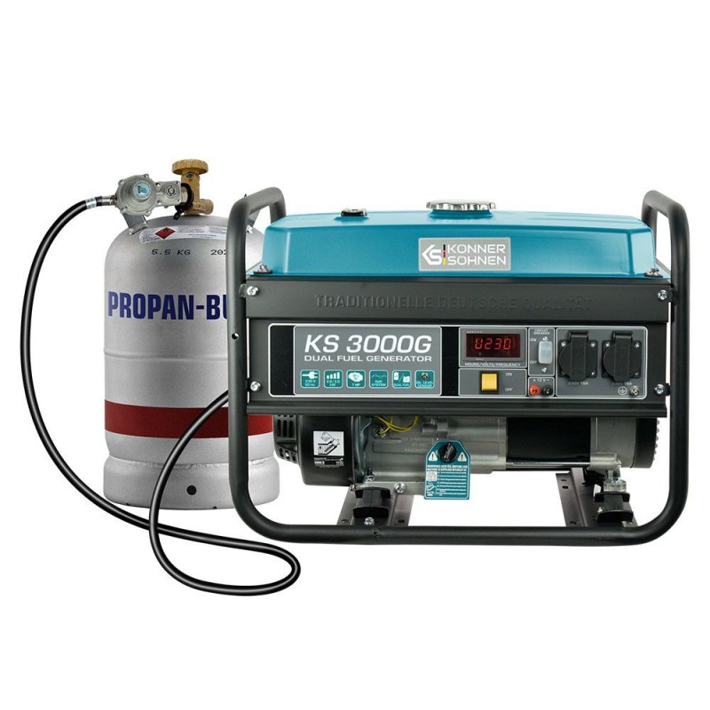 Газобензиновий генератор 3 кВт Konner & Sohnen KS 3000G