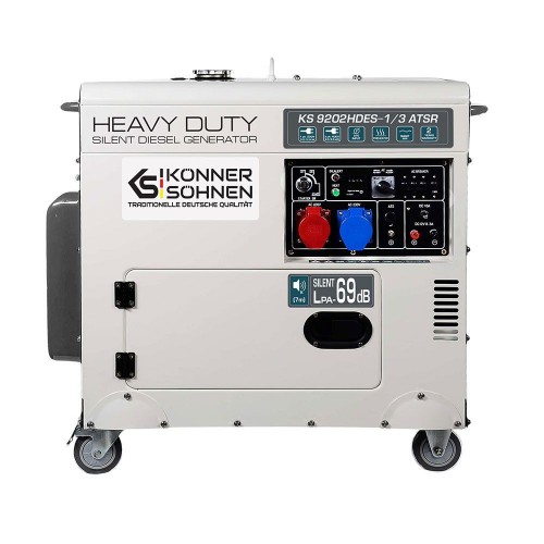 Дизельний генератор 7,5 кВт Konner & Sohnen KS 9202HDES-1/3 ATSR (EURO II)