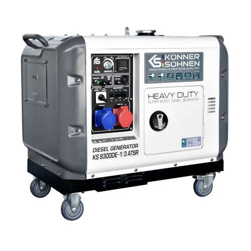 Дизельний генератор пересувний 7,5 кВт Konner & Sohnen KS 9300DE-1/3 ATSR