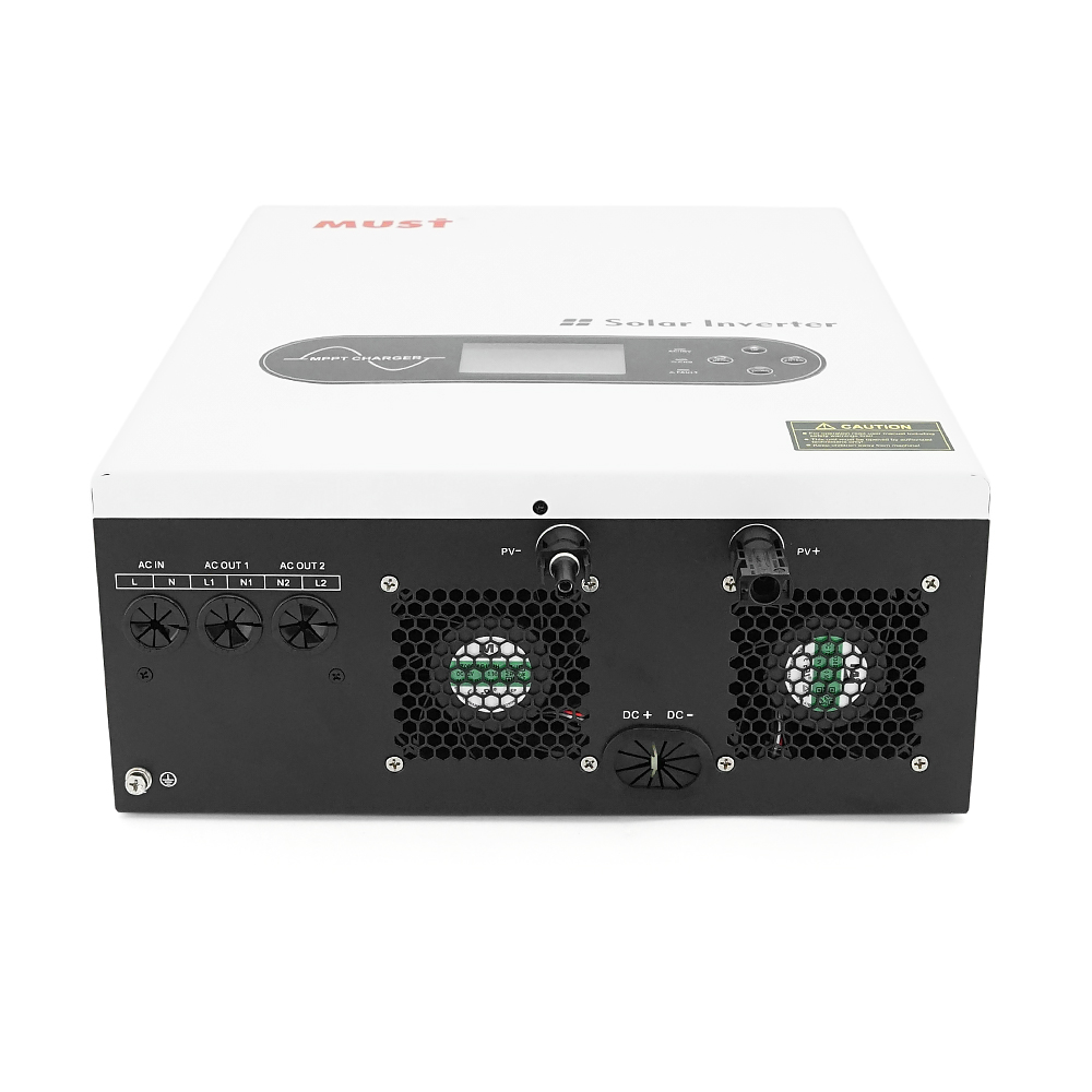 Гібридний інвертор MUST PV18-6248ECO. 6200W, 48V, струм заряду 100A, 170-280V, MPPT (100А, 120-450 Vdc), 428x318x140 мм. 10 кг.