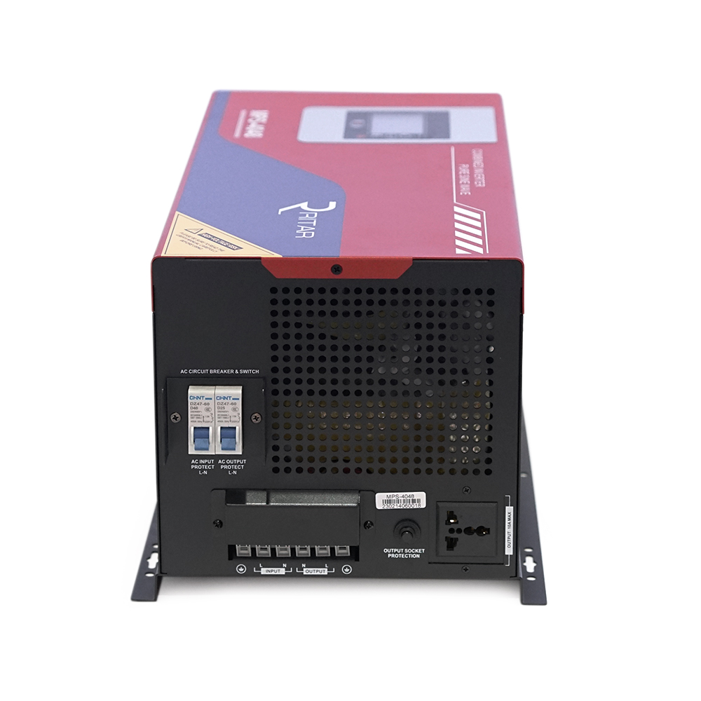 Гібридний інвертор RITAR RTSWm-MPPT-MPS-4048, 4000W, 48V, ток заряда 0-45A, 180-265V, MPPT (60А, 64-130Vdc)