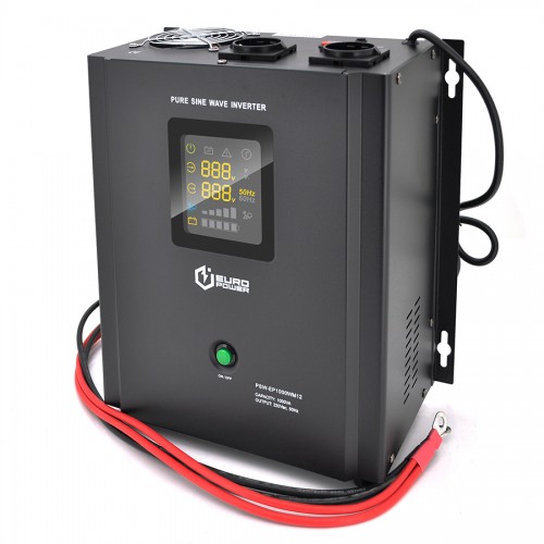 ДБЖ з правильною синусоїдою Europower PSW-EP1000WM12 10/20А, настінний, під зовнішню АКБ 12В, Q1 9, 15 кг