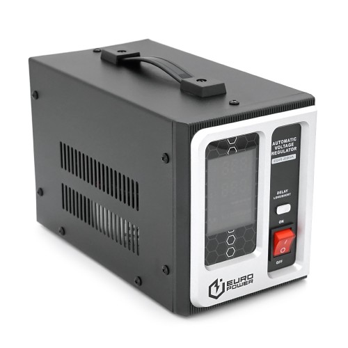 Стабілізатор напруги релейний Europower EQVR-2000VA LCD, 1600W, AC 100V-260V, 50Hz/60Hz, aluminum, ≤50dB, 4.4kg, Q4