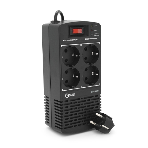 Стабілізатор напруги релейний Europower EPX-1004 1000VA 500W, input: 184 ~ 276V, output: 220V ± 10%, 4 SHUKO, Q