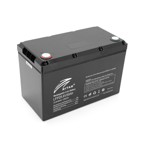 Акумуляторна батарея з bluetooth Ritar LiFePO4 25.6V 50Ah BMS25A@8S (330 x172 х 214) Q1