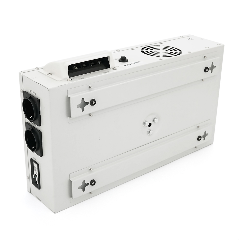 Стабілізатор напруги релейний настінного монтажу Europower SLIM-10000SBR LED, 10KVA 9000W, 140-270Vac, 2SHUKO, Q1 (515*270*205) 13.5 кг