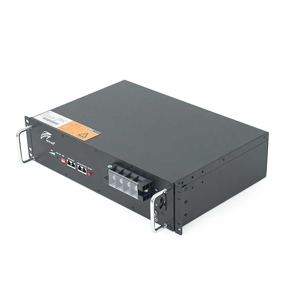Акумуляторна батарея Ritar LiFePO4 25,6V 100Ah с Bluetooth, 2560Wh BMS100@8S для монтажу в стійку ( 522 х 240 х 219 (224) ), 23kg Q1