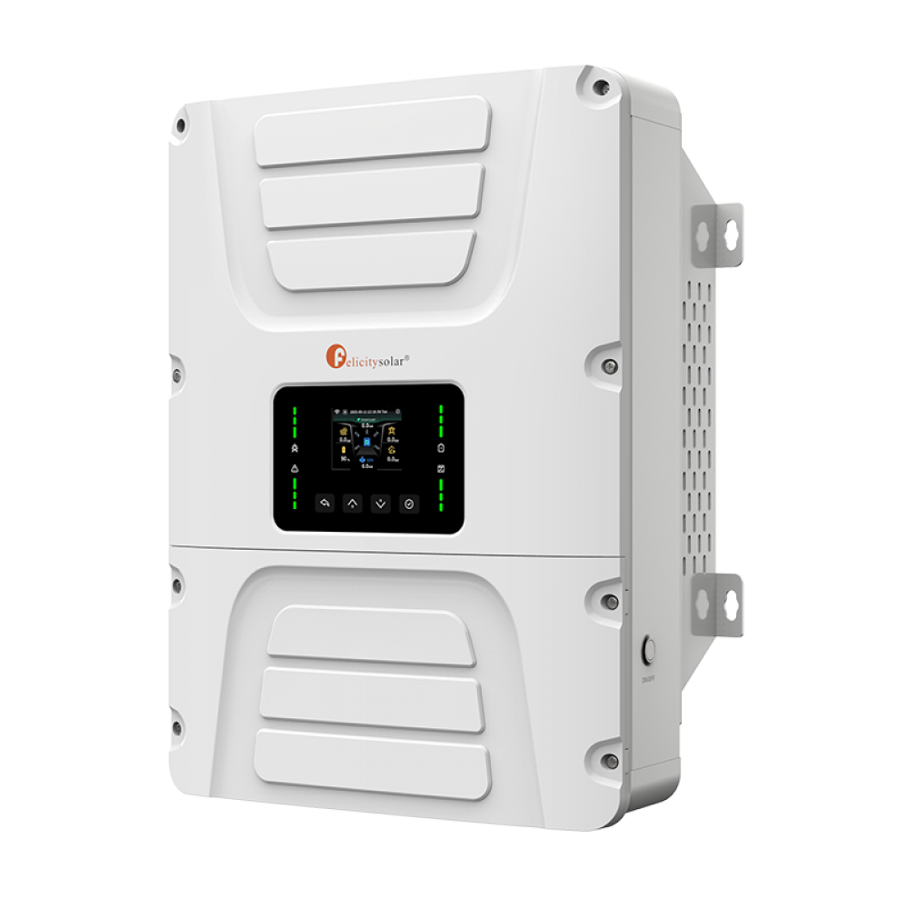 Автономний інвертор Felicity IVAM6048P1G1, 6кВт, 6000VA, 230VAC 50/60Hz, 48V, 2 MPPT-PV90-425V, струм заряду max-135A, RS485/CAN, IP65, 435×320×183.2 мм, 13.5 кг