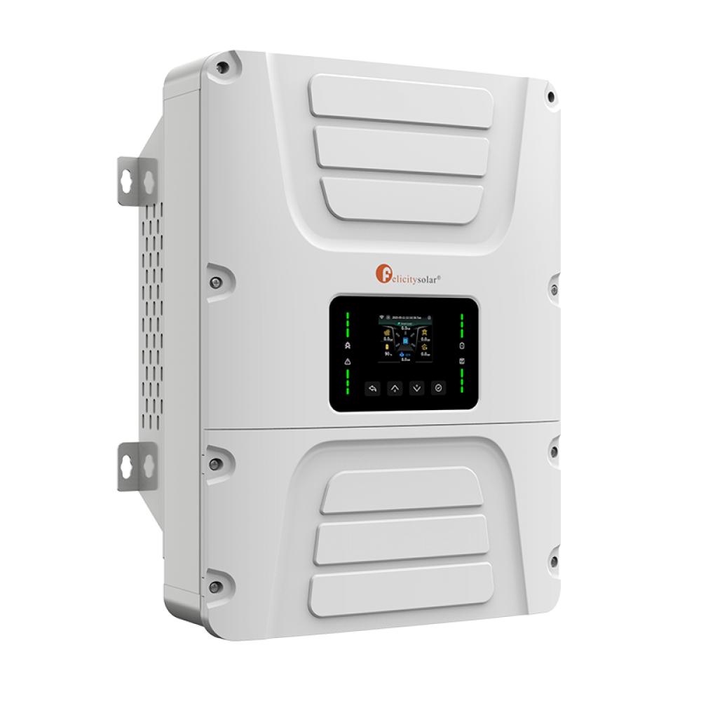 Автономний інвертор Felicity IVAM6048P1G1, 6кВт, 6000VA, 230VAC 50/60Hz, 48V, 2 MPPT-PV90-425V, струм заряду max-135A, RS485/CAN, IP65, 435×320×183.2 мм, 13.5 кг