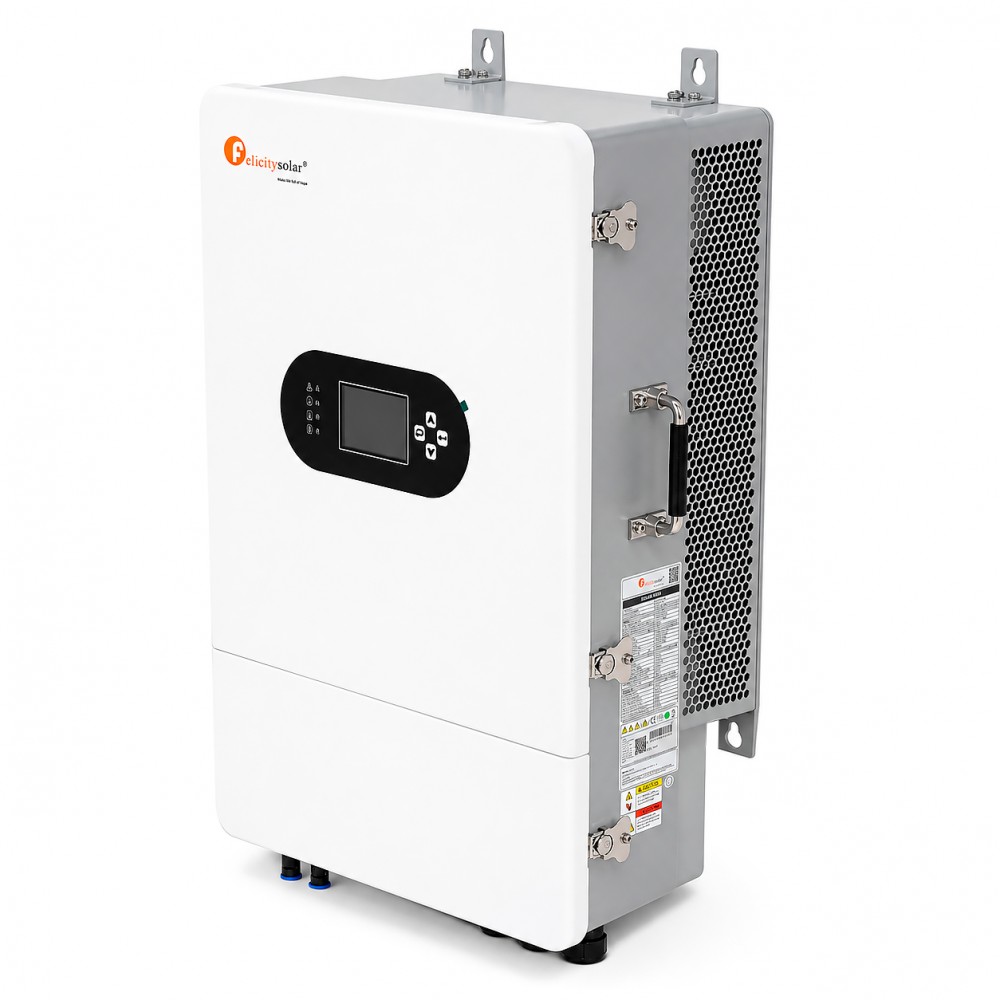 Гібридний інвертор Felicity IVGM8KLP1G1 (Gen-port) 8000W, 230VAC, 50/60Hz, 48V, Parallel, 2*MPPT-2*PV120-425V/26A, ток заряду max-190A, IP65, RS485, RS232, CAN, WiFi. 430*654*243 мм, 33,5 кг