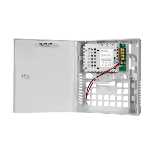 Джерело безперебійного живлення в пластиковому боксі PSU-1205LED(P), 12В/5Ач під акб 7Ач (1.2Ач струм заряду) 228х195х78 мм