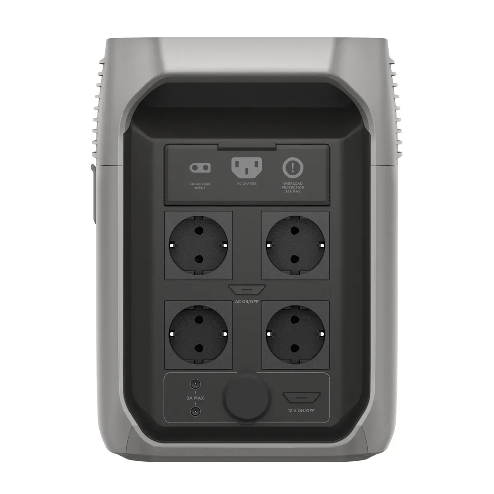 Портативна зарядна станція EcoFlow DELTA 3 1500 (ємність 1536 Вт·год), 3000 циклів, потужність 1800 Вт (пікова 3600 Вт), 400*211*281 мм, вага 16.5кг.
