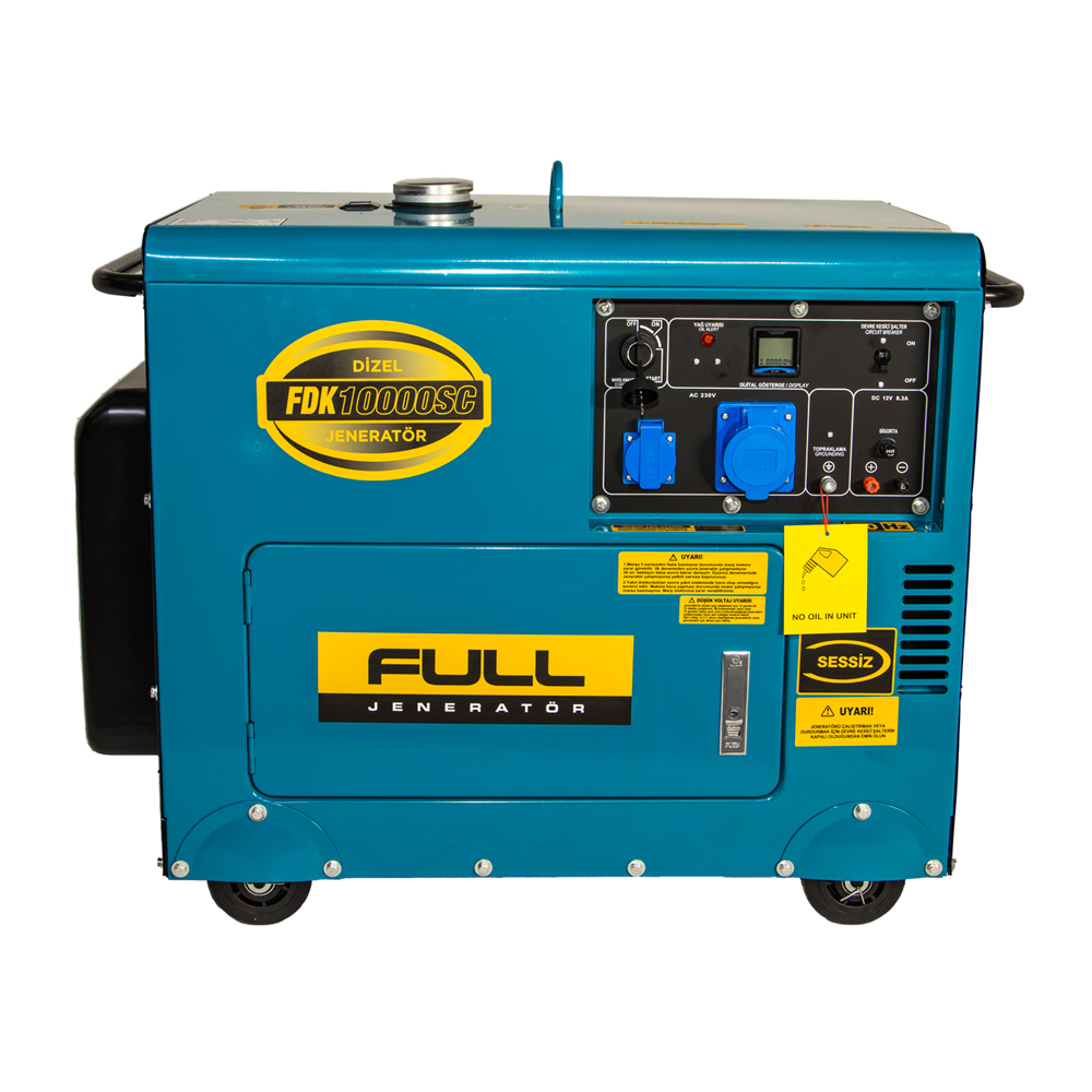 Генератор дизельный FULL FDK10000SC, 1-фазный 230V, 50Hz, 9.4kVA/7.5kW