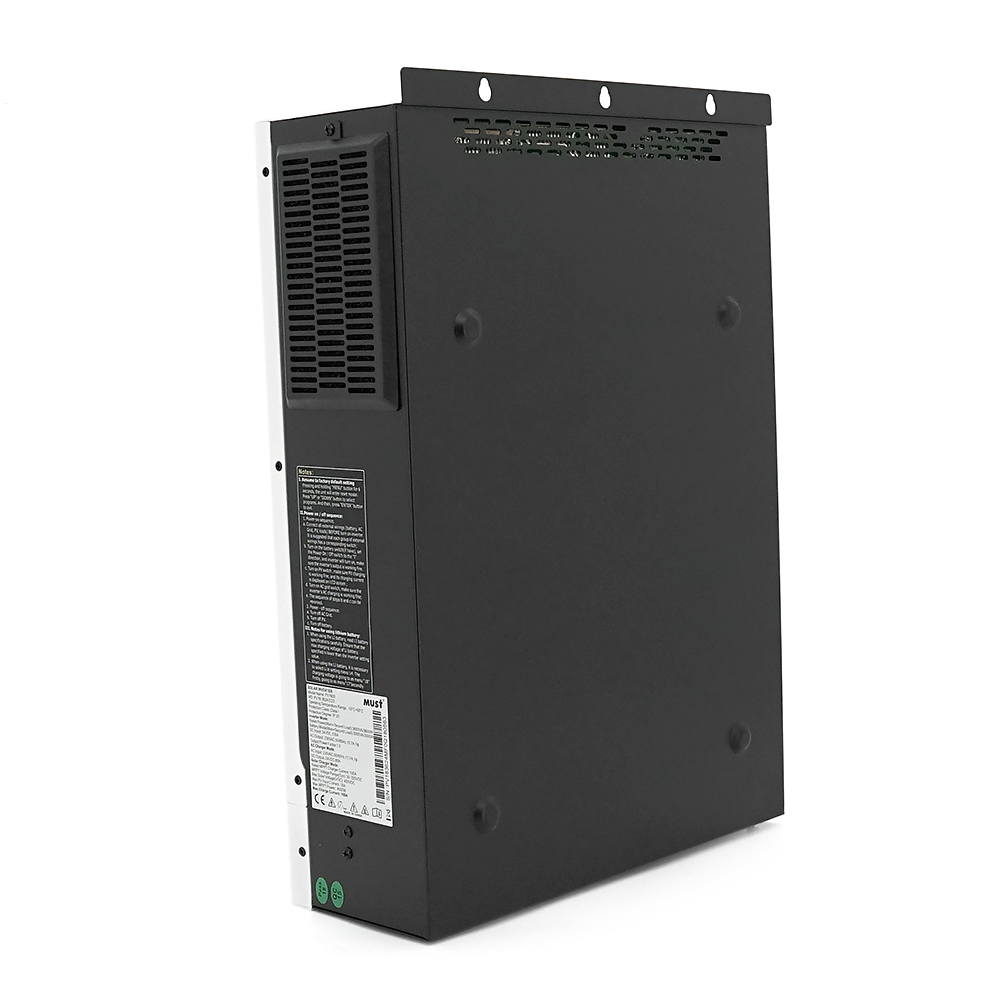 Гібридний інвертор MUST PV18-6048ECO. 6000W, 48V, струм заряду 100A, 170-280V, MPPT (100А, 60-360 Vdc), 318×454×122.5 мм. 9 кг.