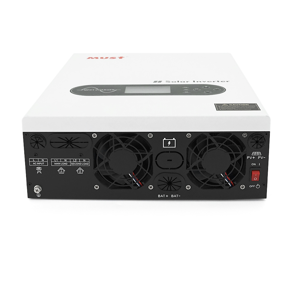 Гібридний інвертор MUST PV18-6048ECO. 6000W, 48V, струм заряду 100A, 170-280V, MPPT (100А, 60-360 Vdc), 318×454×122.5 мм. 9 кг.