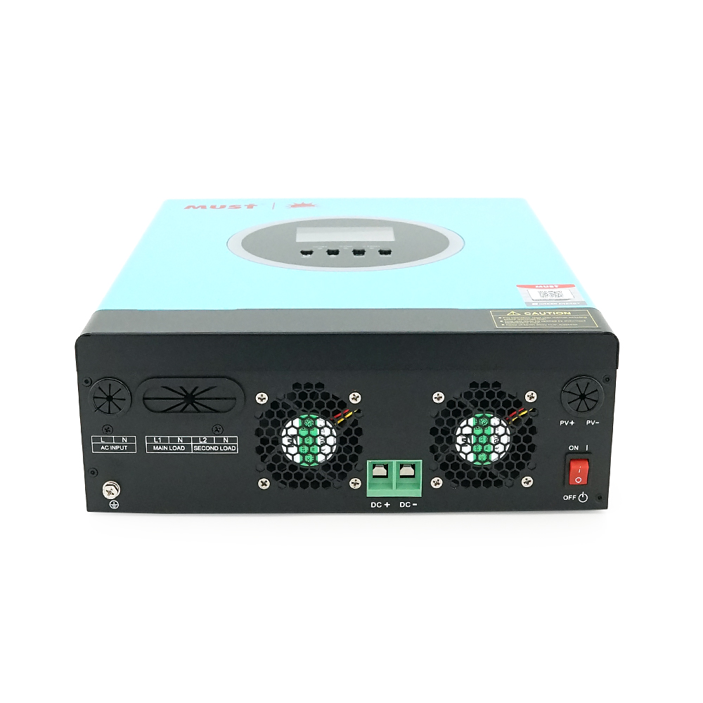 Гібридне ДБЖ MUST PV18-3024ECO, 3000W, 24V, ток заряду 60A, 160-275V, MPPT (100А, 30-320 Vdc), 367x290x111 мм, 6.7 кг