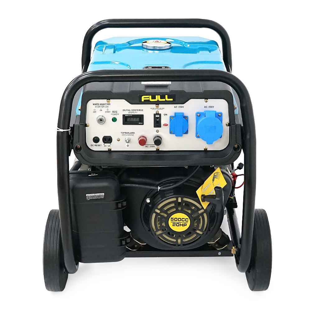 Бензиновий генератор FULL FGL 12000LE, 1-фазний 230 В, 50 Гц, 12 кВА/9,0 кВт, бак 28 л, витрата 3 л/год, ручний/стартер (без АКБ), 720x530x610 мм, 92 кг