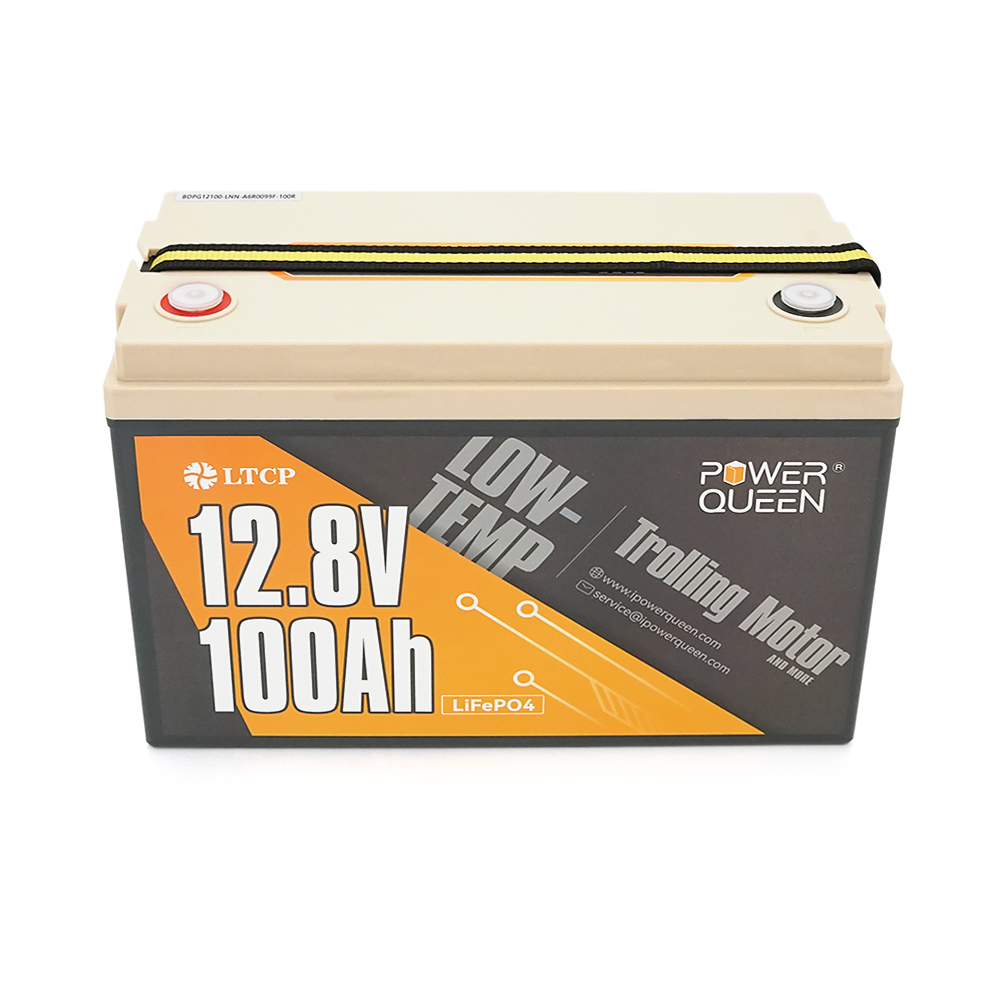 Акумуляторна батарея LiFePO4 Power Queen 12.8V 100Ah, 1280Wh, BMS 100A, LOW-TEMP, ≥4000 циклів, 329*172*214мм, 9.8kg