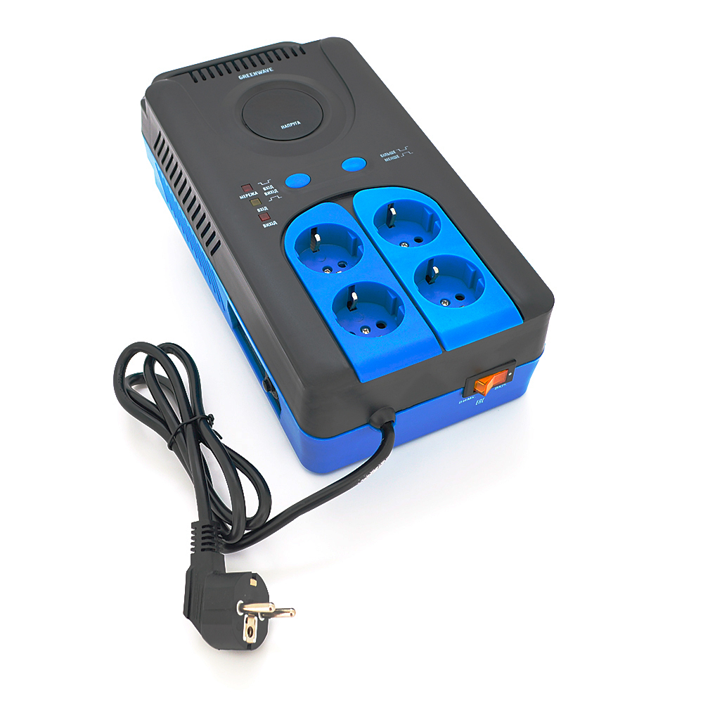 Стабілізатор напруги релейний Green Wave Winchester 500VA (350Вт), 4xShuko, DC140-260V, AC220±8%, BOX, Q4