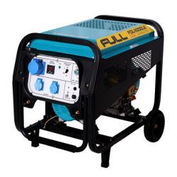 Генератор дизельний FULL FDL9000LE, 1-фазний 230V, 50Hz, 8.5kVA/6.8kW, бак 12,5 л, витрата 2 л/год, пуск: ручний/стартер (без АКБ), 800х520х600 мм, 122 кг