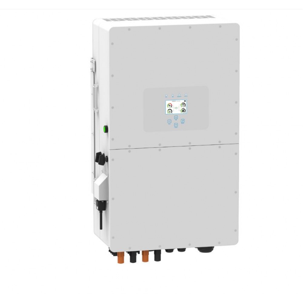 Гібридний інвертор (hybrid) Deye SUN-50K-SG01HP3-EU-BM4 HV, 50кВт, трифазний, (MPPT 150-850/36A/АКБ 160-800V/50A)Parallel