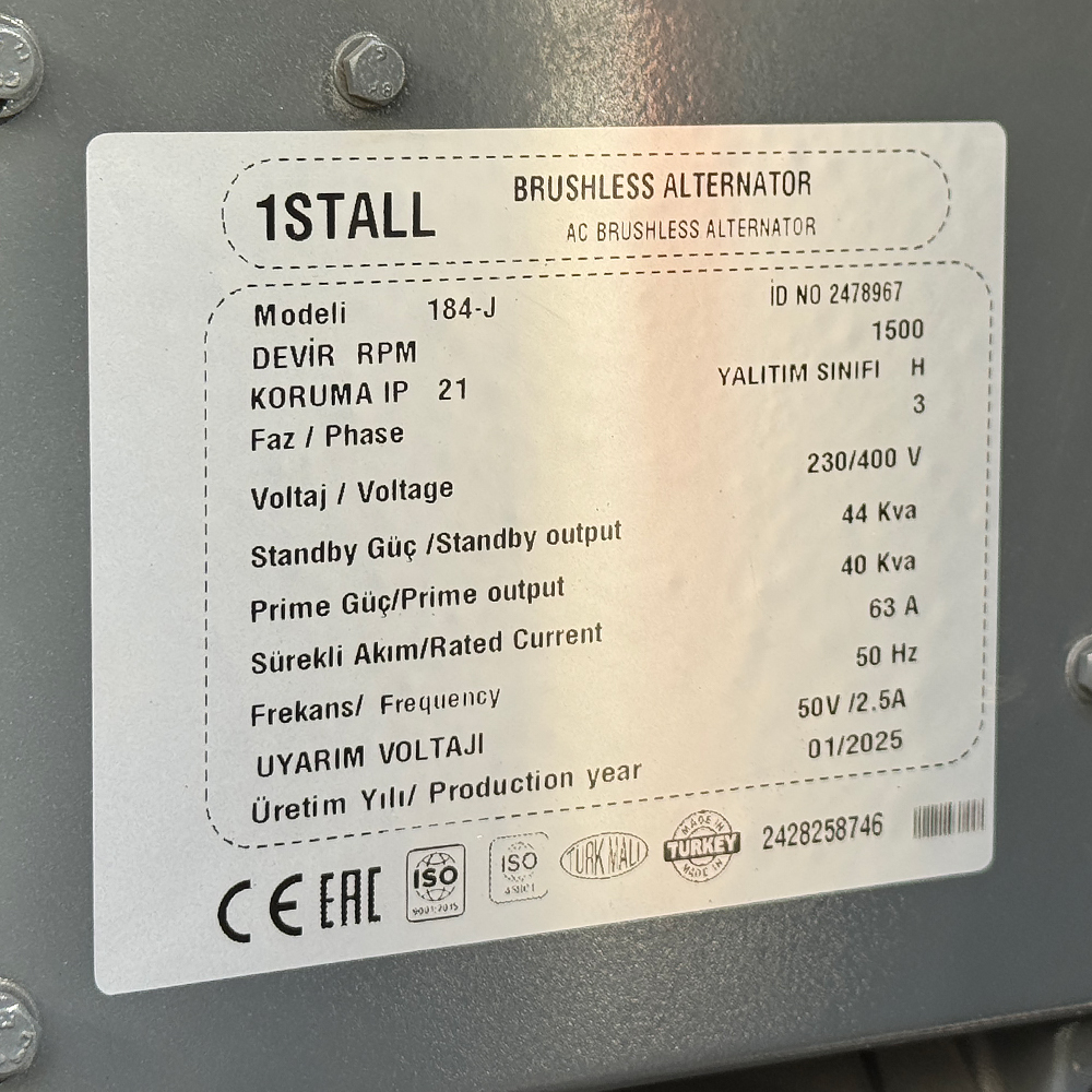 Генератор дизельный OYAL OYY-44 YANG DONG Y4102D 44kVA/35.2kW, Alternator OYL184J