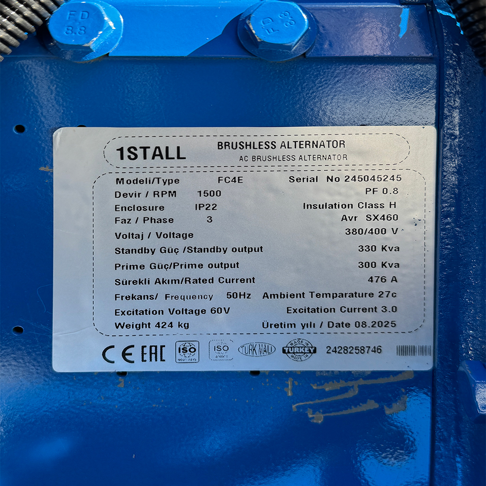 Дизельний генератор OYAL OYS-330 C-SDEC SM129TAD24 330KVA/264KW, Альтернатор OYL315C, витрата 75% навантаження - 44 літри/годину, 230/400V, 50Hz (AVR+ATS), 3900x1200x2050mm, 3480 кг, 520L