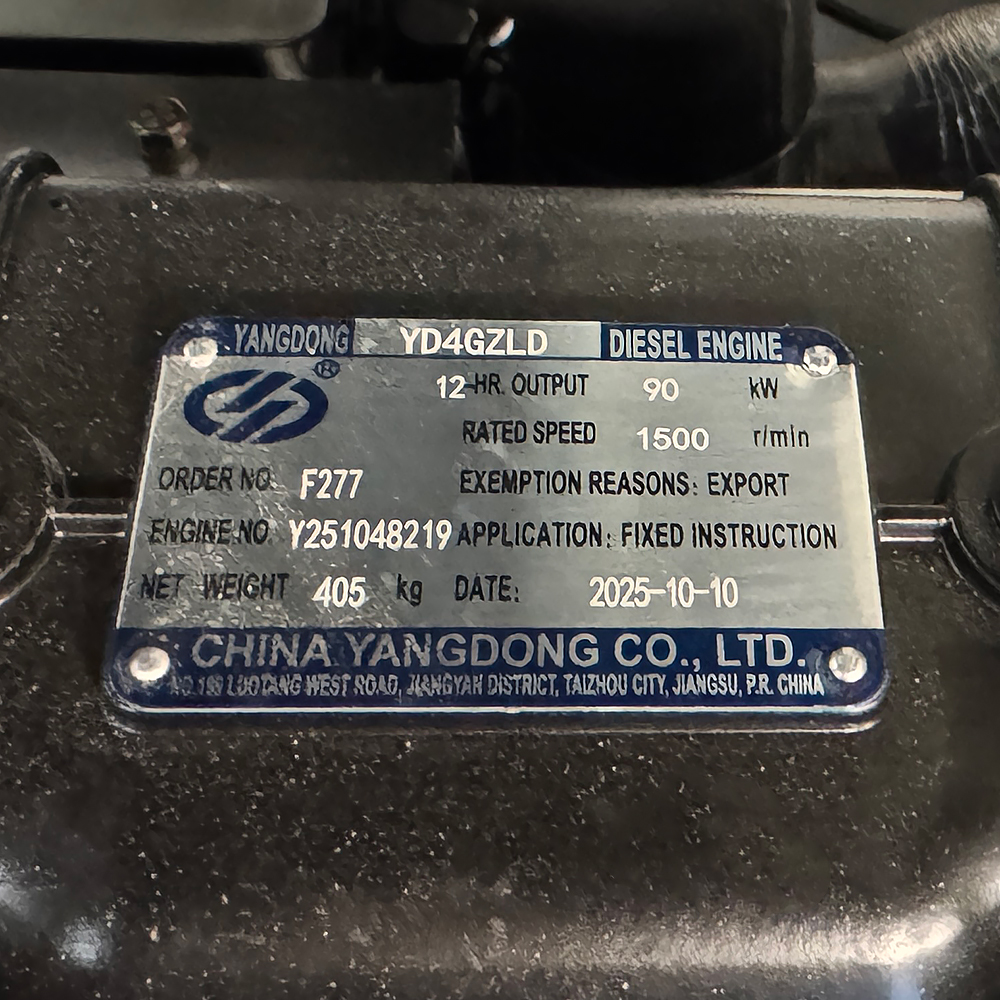 Генератор дизельный OYAL OYY-110 YANG DONG Y4110ZLD 110kVA/88kW, Alternator OYL274c
