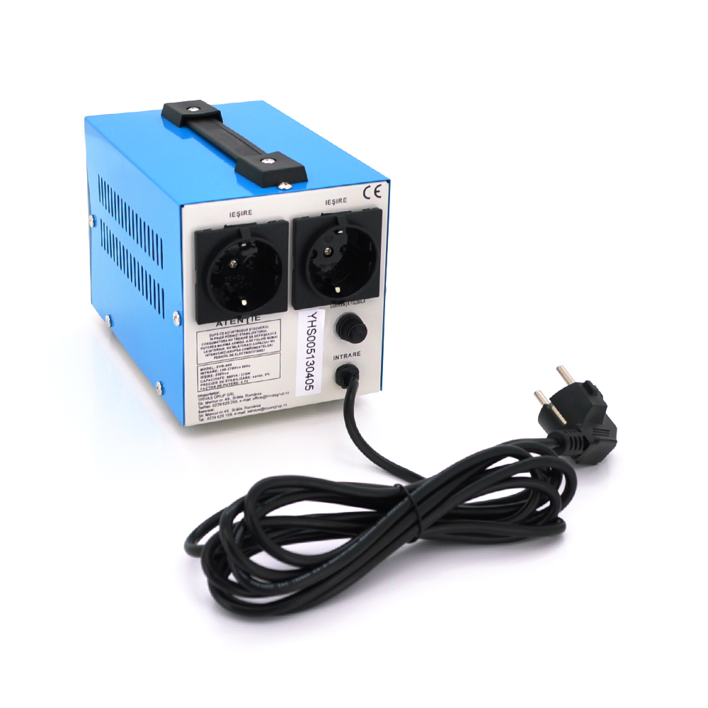 Стабілізатор напруги релейний Westech SVR-500VA/375W однофазний, напольного монтажу, LED дисплей, DC150-270V, AC230±8%, 2*Shuko, Q8