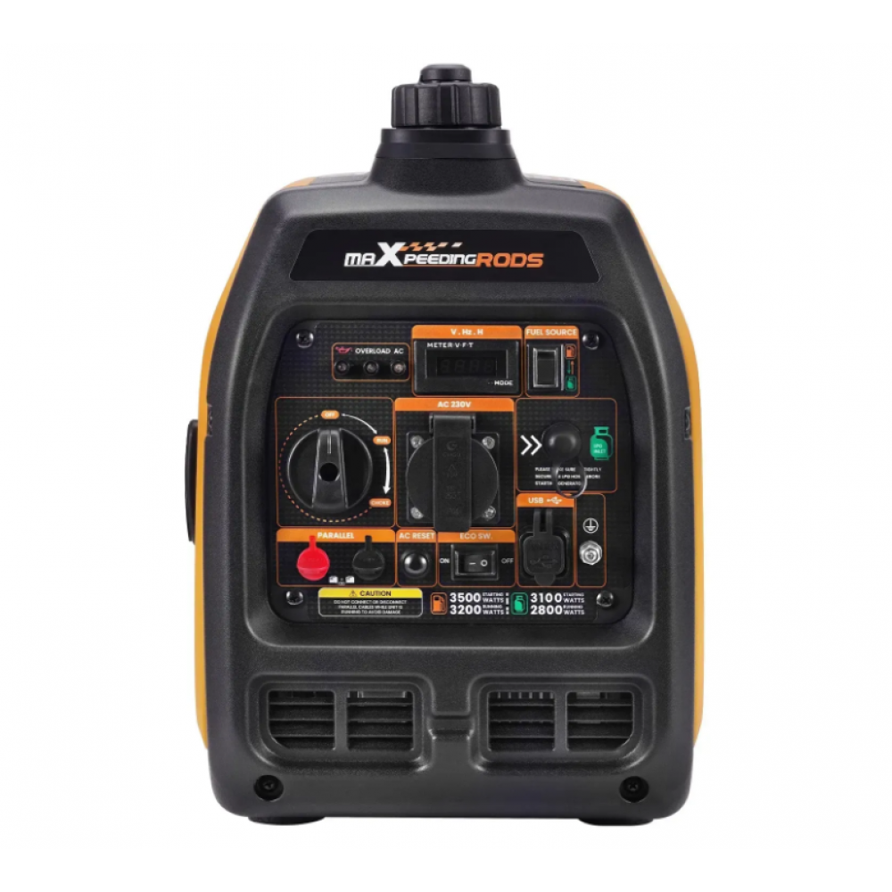 Генератор Інверторний БЕНЗИНОВИЙ MXR3800 (3,2 kW), однофазний, 220V, 50Hz, об'єм бака 4л, ручний запуск