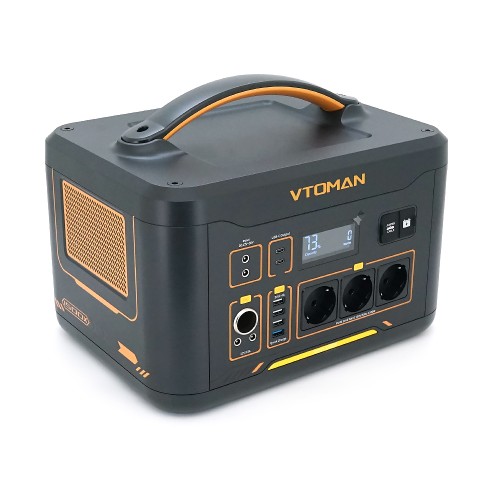 Портативна зарядна станція VTOMAN 1500X, 1500 Вт, LiFePO4 828 Вт·год, 230 В, вихід 3x230 В/1500 Вт, 2x12 В/10 A-10 A, 2xPDT