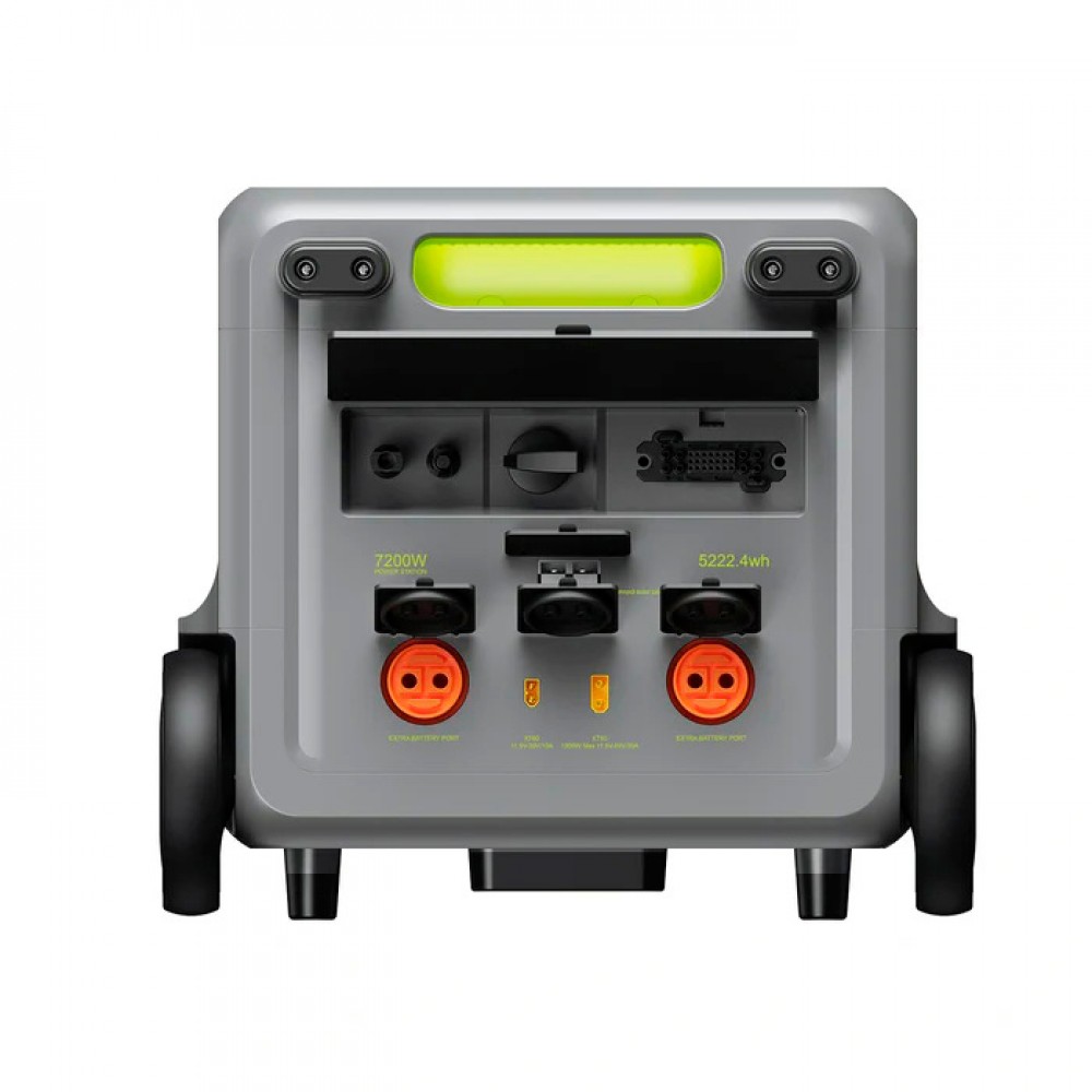 Портативна зарядна станція FOSSiBOT F7200, 7200W/5220Wh LiFePO₄, MPPT 2500W max XT90/120-450V, XT60-12V/10А, 2xDC5521-12V-3A, CarPort-1 2xUSB-A-18W, 2xUSB-C-100W, Wi-Fi, Bluetooth, charge 2.4 h, 609*321*475 мм, 78,6 кг