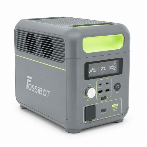 Портативна зарядна станція FOSSiBOT F1200, 1200W/1024Wh LiFePO₄, MPPT 200W max, CarPort-12V-10A, 2xAC230V, 2xUSB-A-18W, 2xUSB-C-100W, Wi-Fi, 2 мм