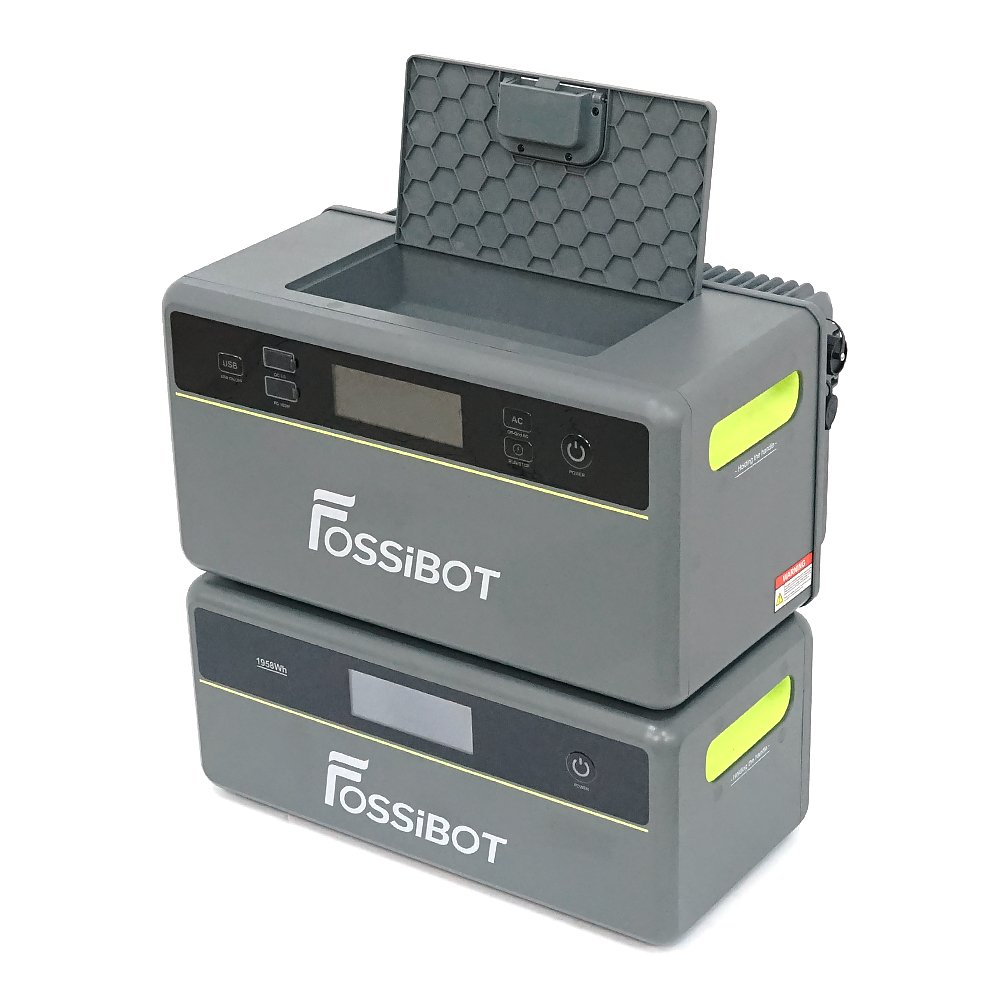All-in-One Solar station FOSSiBOT FBP1200W+Battery, APP Control, WiFi, 3916Wh LiFePO4 6000Cycles, MPPT 2000W max, 3хAC 220, 1xUSB-15W, 1хUSB-C(100W), Fast charge 90min, Bluetooth, Heating, IP65, -20-55°C, 476×308×504mm, 41kg