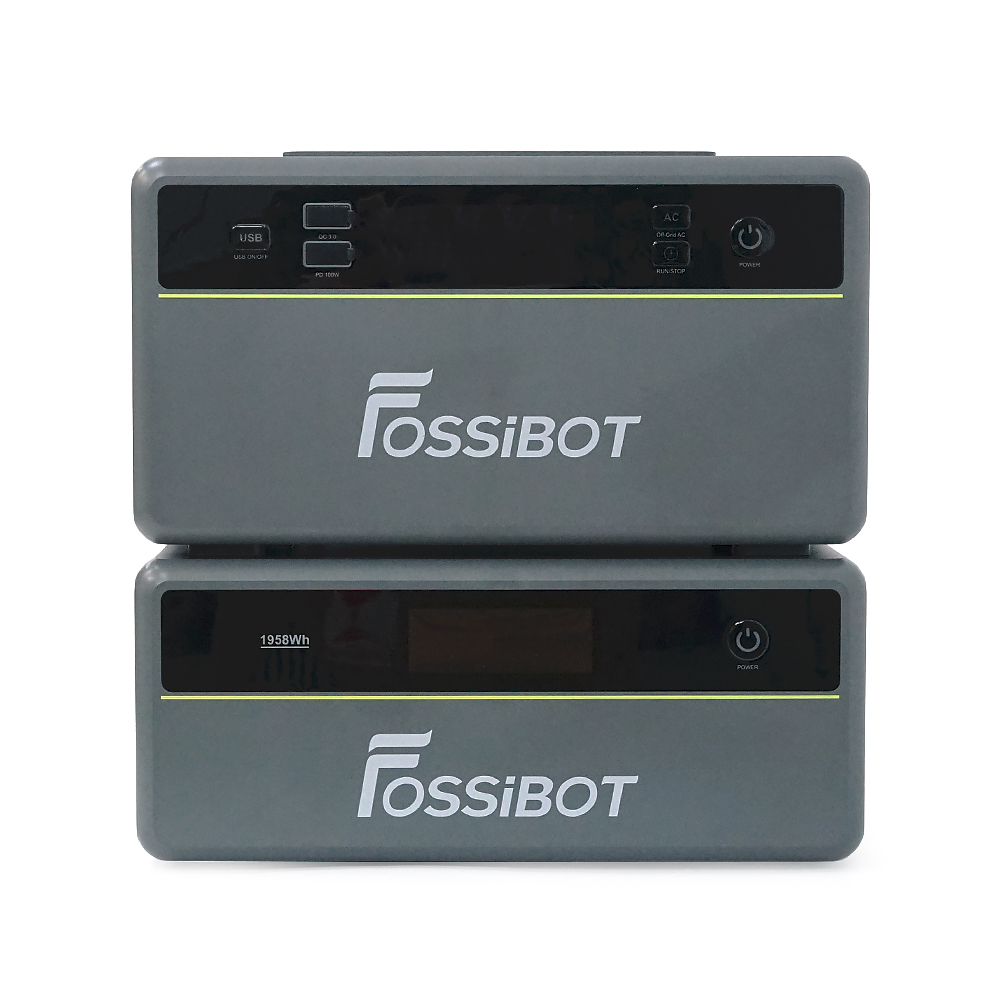 All-in-One Solar station FOSSiBOT FBP1200W+Battery, APP Control, WiFi, 3916Wh LiFePO4 6000Cycles, MPPT 2000W max, 3хAC 220, 1xUSB-15W, 1хUSB-C(100W), Fast charge 90min, Bluetooth, Heating, IP65, -20-55°C, 476×308×504mm, 41kg