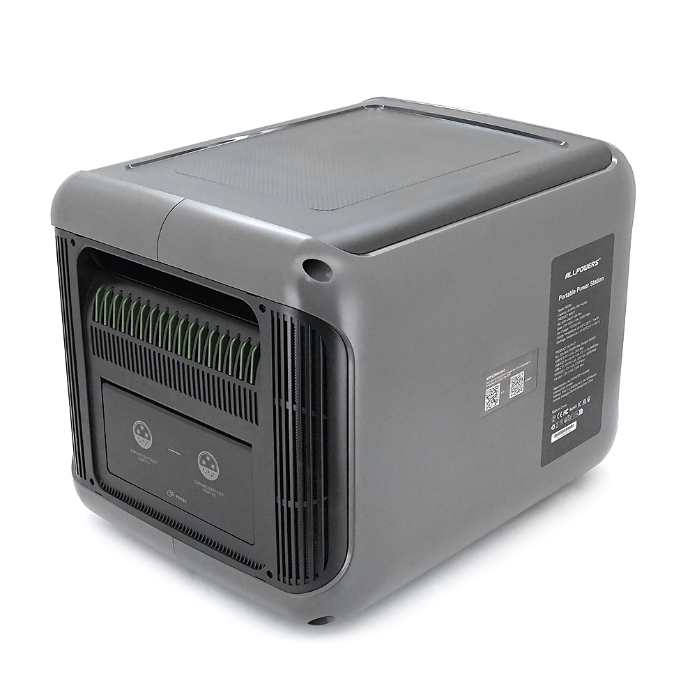 Зарядна станція ALLPOWERS R2500 APP Control, Wi-Fi, Bluetooth, 2500W, 2016Wh LiFePO4 3500Cycles, MPPT 1000w max, CAR port, DC12/24V, 4хAC 220V, 2xUSB-TYPE-C 200W, 2xUSB-A 18W, 2xUSB-A 36W, XT60, wireless 15W, Fast charge 60min, 456×360×346mm, 29kg